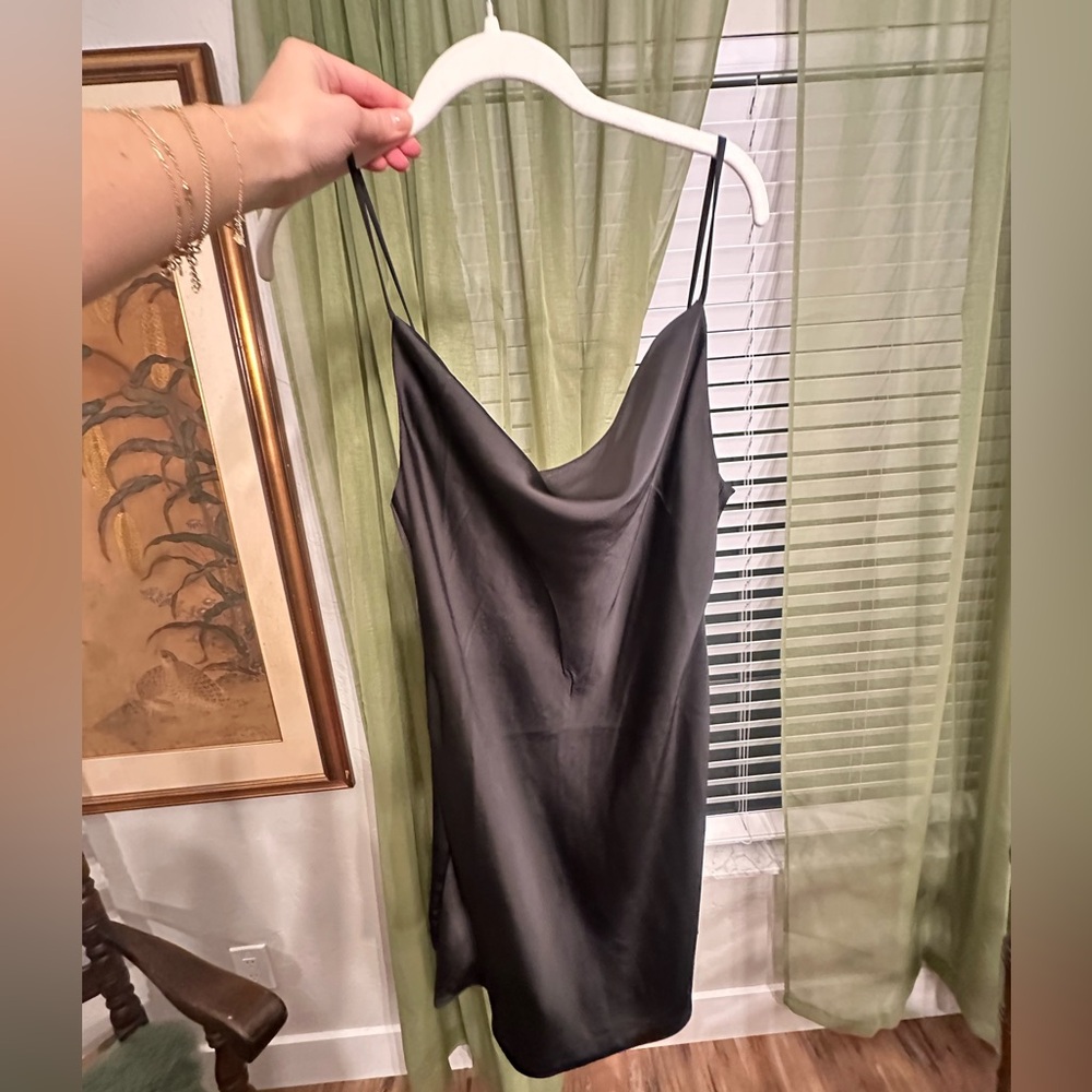 Urban Outfitters Mini Black Slip Dress - M - NWT